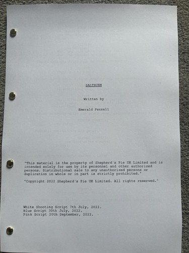 Saltburn film script - saltburn, /
