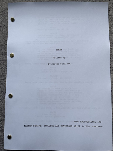 Rocky film script - rocky,